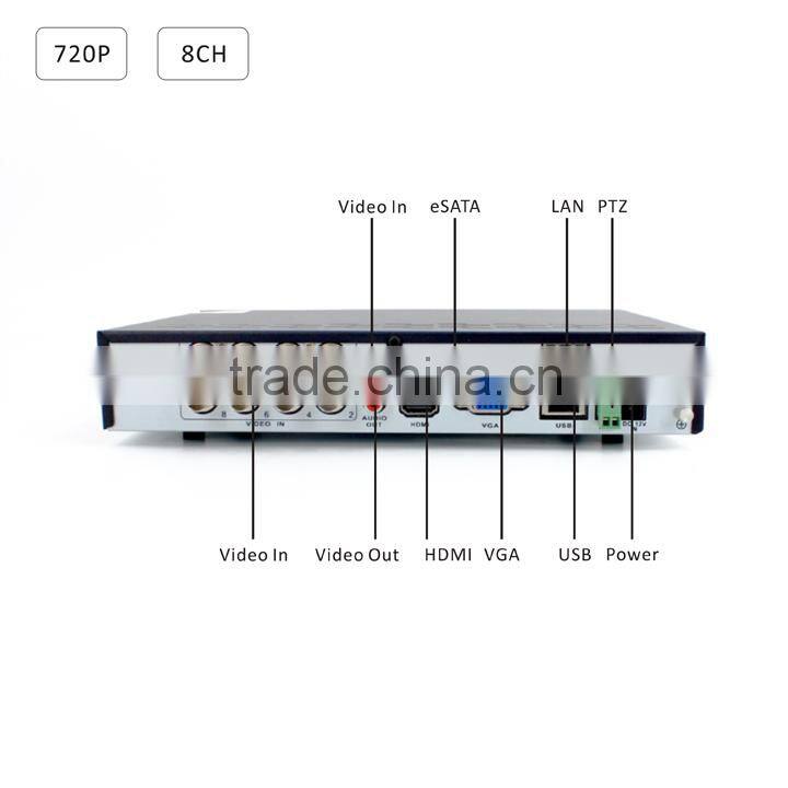 h 264 onvif microphone p2p 8ch CCTV kits