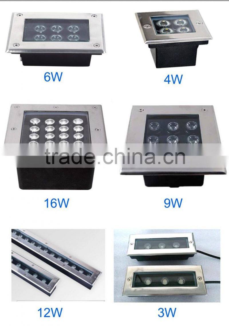 2017 square 3W led underground light IP67 landscape lamps underground led light