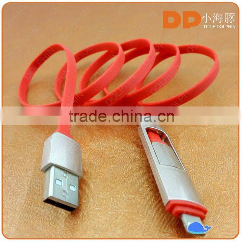 Micro usb cable for power bank and mobile charging flat usb cable for iphone 6