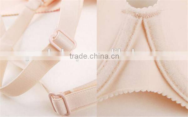 Women One-piece Suits finish Solid push up bra V style cute Sheer bra