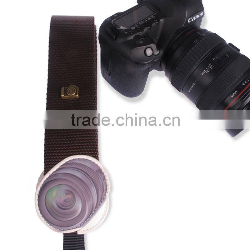 Factory supply LYNCA LM series fashion colorful camera shoulder strap with lens coffea pattern