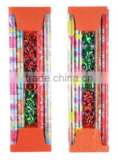 Laser decorative gift wrapping paper roll set