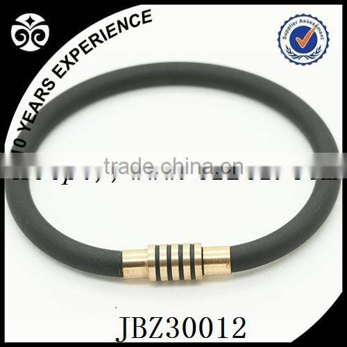 energy silicone bracelet with steel charms