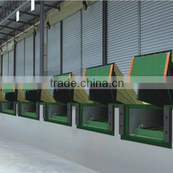 Stationary warehouse hydraulic container loading equipment