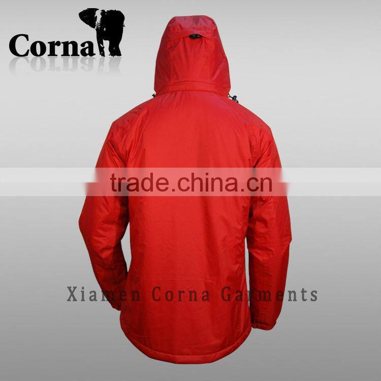 women waterproof breathable red outdoor jacket