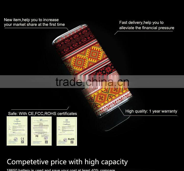 Best quality hot-sale leather power bank Manual Leather PowerBank