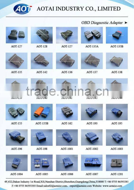 OBD OBDII connector 17 pin adapter car diagnostic tools