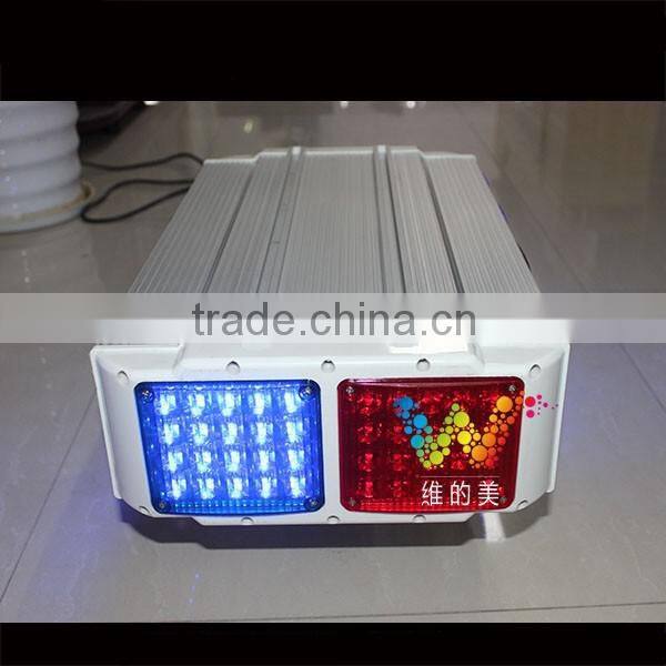 Road safety 12pcs Red blue modules 4sides LED flashing light solar traffic warning light