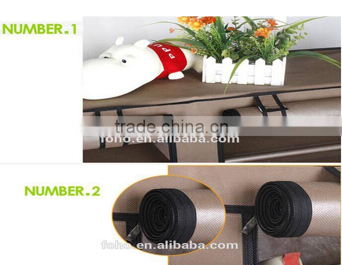 FC118B New Fashion rolling Door Fabric Shoe Cabinet