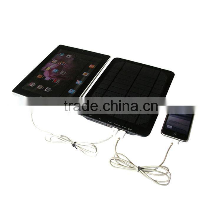 1A and 2A dual usb output Solar Power Charger Bag,1.2W 5V 1000Ma Charger Solar