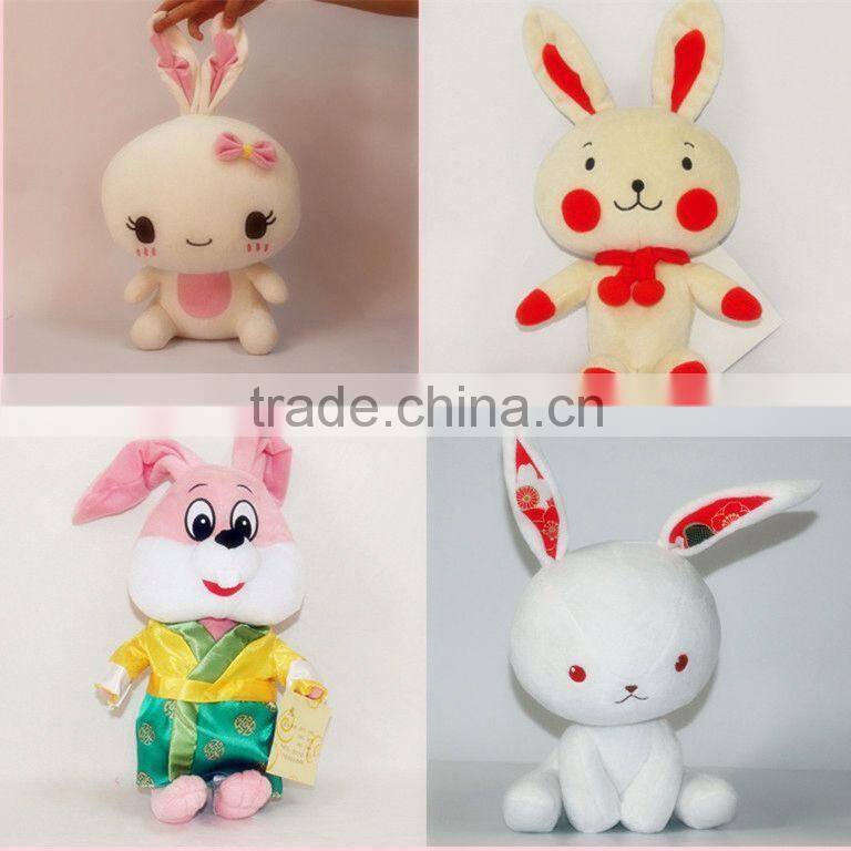Fabric Customed Soft Dancing And Moving Plush Bunny Keychain