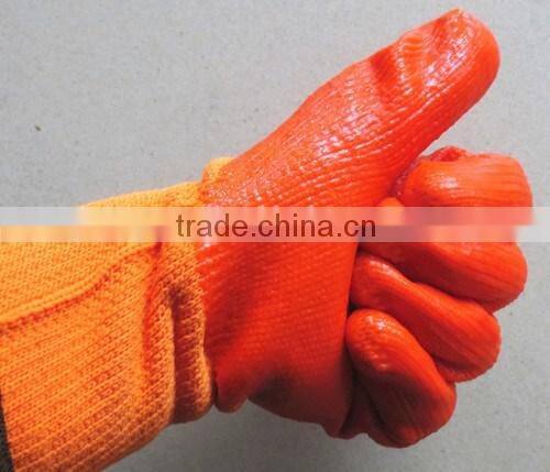 rubber gloves green blue red rubber coated gloves for contruction