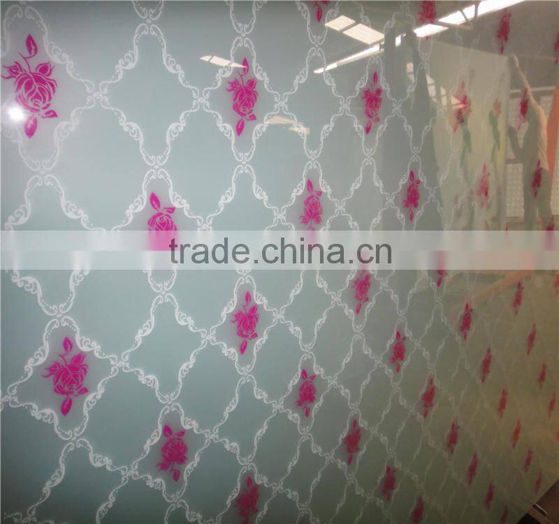 4mm 5mm 1220*2440 decoraive screen printing glass