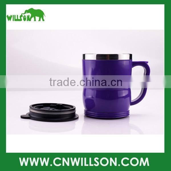 Cheap custom stainless steel thermal mug with handle