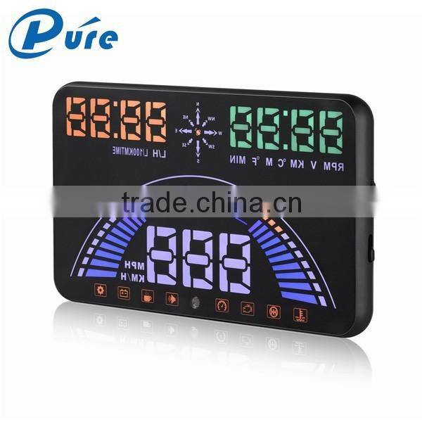 Wholesale Factory price GPS and OBD Head Up Display HUD for Car With Speed and Overspeed Display