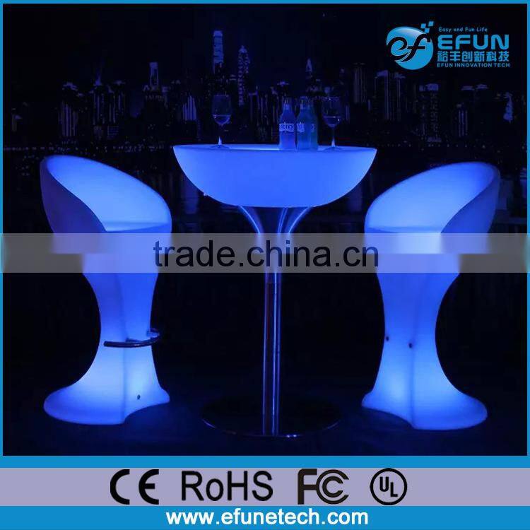 outdoor/indoor led cocktail table and chair,high top bar tables and chairs