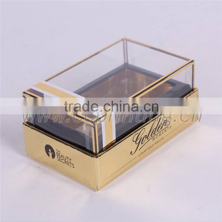 creative perfume packing box with plastic lid
