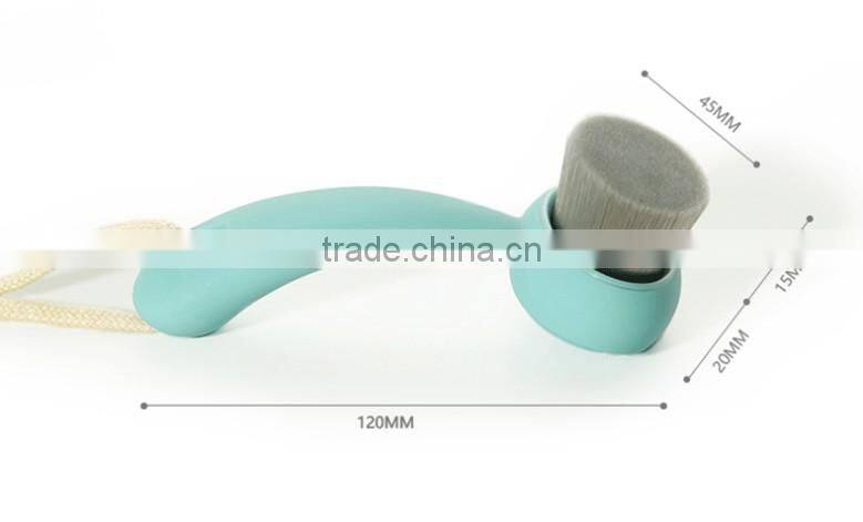 New Soft Mild Fiber Exfoliating Facial Brush Facial Face Deep Cleansing Clean Wash Pore Care Brush Head Wood face cleaner Hot