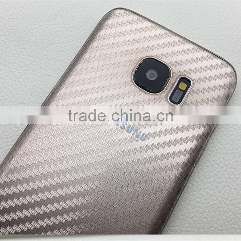 Durable 3D Anti-fingerprint Clear Carbon Fiber Back Film Screen Protector Protective Guard For Samsung Galaxy S7 Edge Vynil