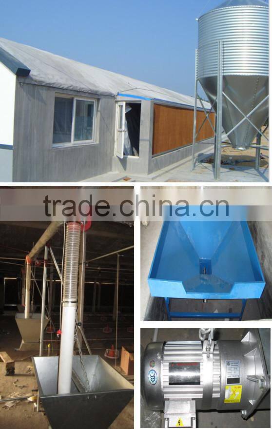 chicken feed pan system for broiler
