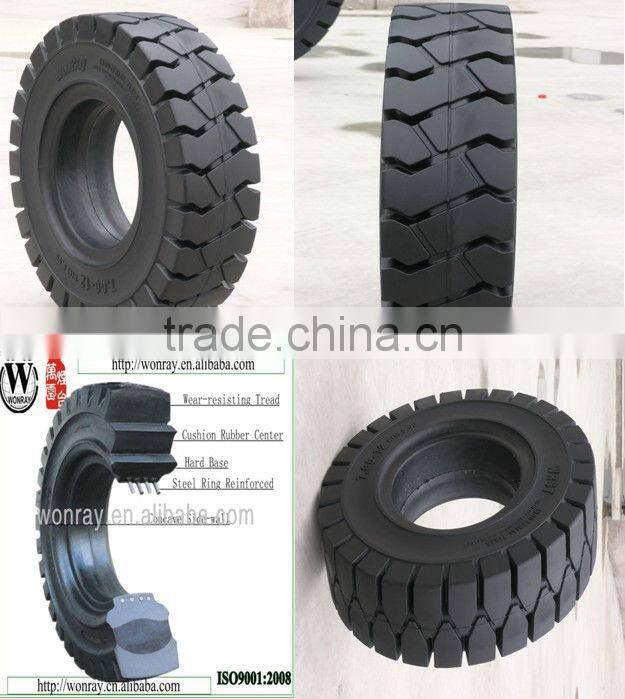 china tyre manufacturer 7.00-12/5.00 Resilient Tires, forklift solid rubber tires for sale