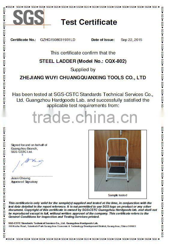 2 STEP STEEL SQUARE ANGLE LEG LADDER FOLDING RUBBER NON SLIP FOOT LADDERS NEW