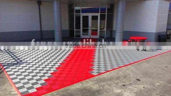 2016 new anti slip water draining pvc garage mat floor