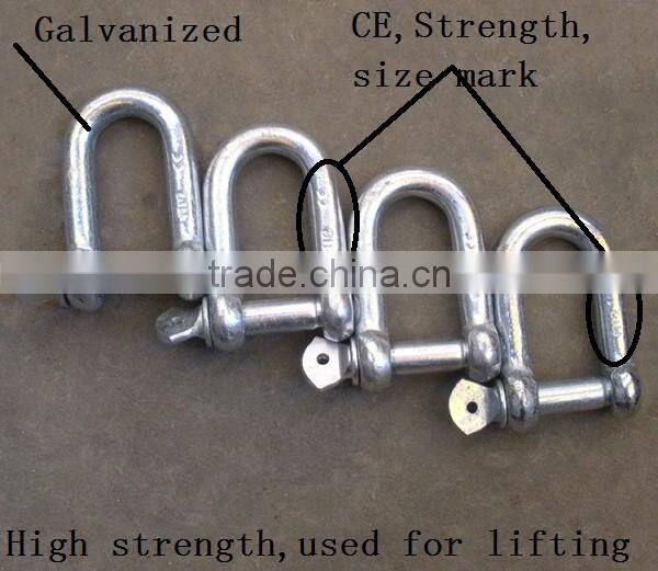 US Hot Dipped G210 Galvanized dee swivel anchor shackle price