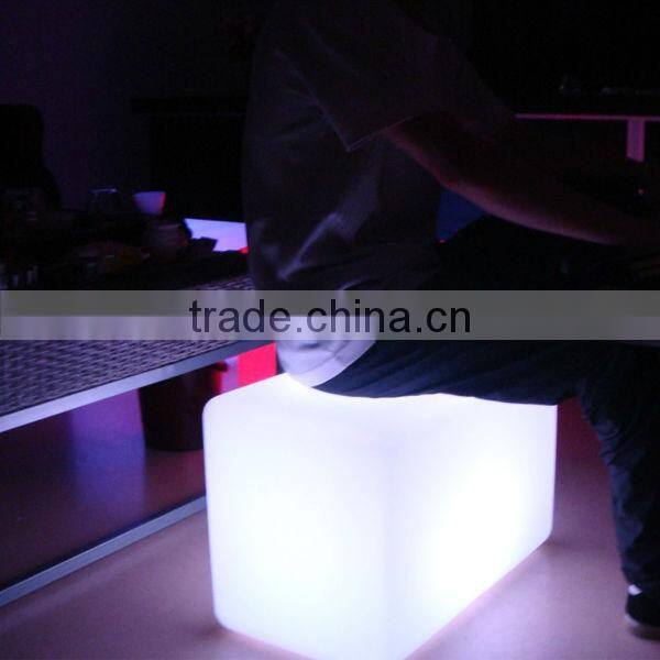 ce furniture waterproof led cube lighting decoration garden wireless color changing square led cube chair light for party