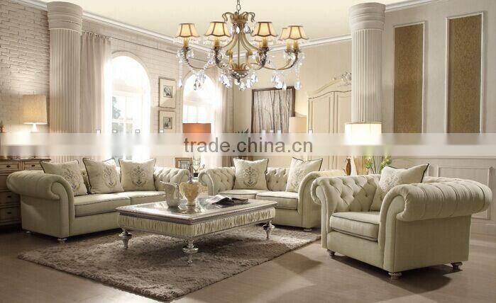 BISINI New Arrival European Style Living Room Sofa, Velvet Upholsteried Sofa Set, Sectional Leisure Furniture Sofa (BF01-X1194)