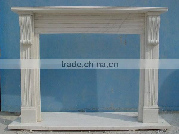 Alibaba website natural white marble gas fireplace