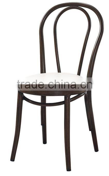wholesale Woodgrain aluminum bar dining chairs for hotels restaurants LQ-AL5001