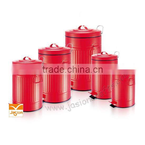 Powder Coated Dustbin 12L Stainless Steel Foot Pedal Trash Can kitchen waste Bin