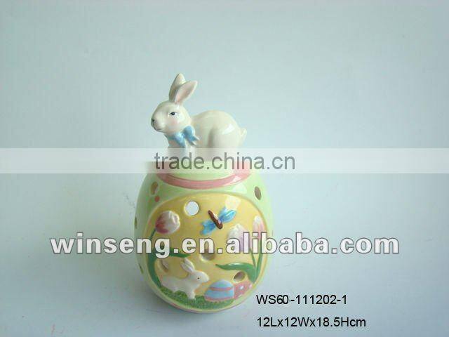 Easter Rabbit ceramic oil burner, ceramic fragrance oil burner, decorative oil burners