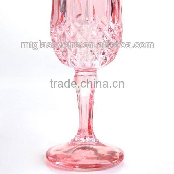 hotsale colorful crystal champagne flute glass candle holder