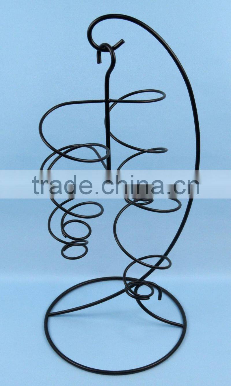 Climbing Tendril Hanging Wine Rack, Black