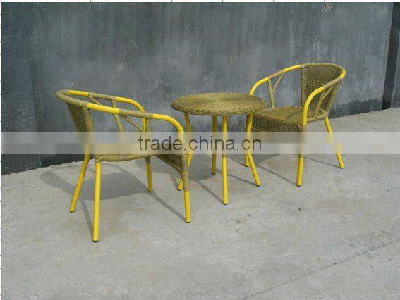 rattan chairs and coffee table