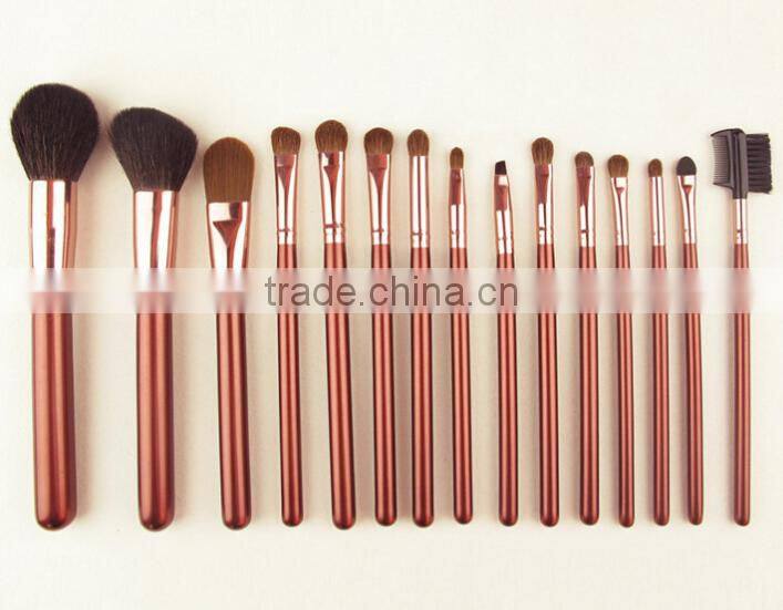 Professional 11pcs wooden handle custom makeup brush factory