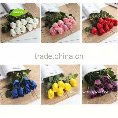 FLS03-1 GNW artificial blue rose flower wedding table decoration high quality wholesale artificial flower rose