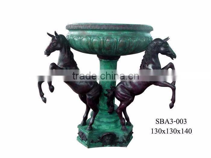 Home decoration small bronze horse fountain for sale