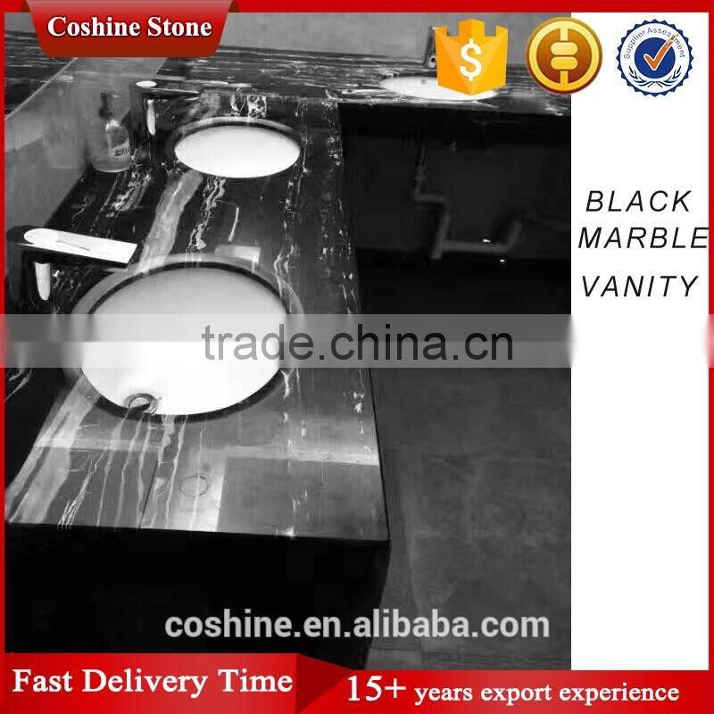 2017 China black silver dragon marble countertop