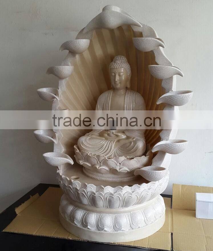 water fountain led buddha statue decorations polyresin