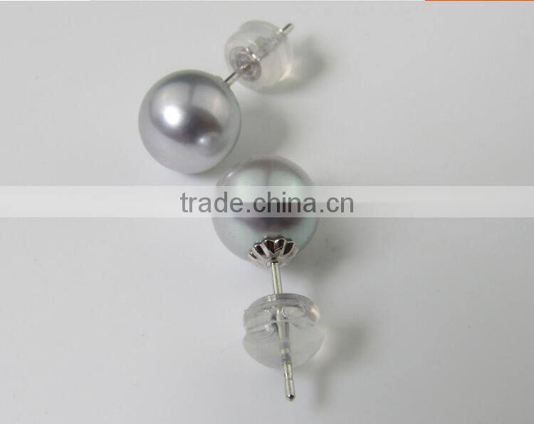 6.5-7 mm Grey Akoya pearl jewelry earring
