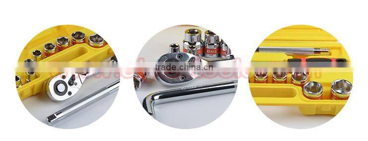 13pcs socket set ratchet wrench (1/2" ) CRV tools set for auto repair