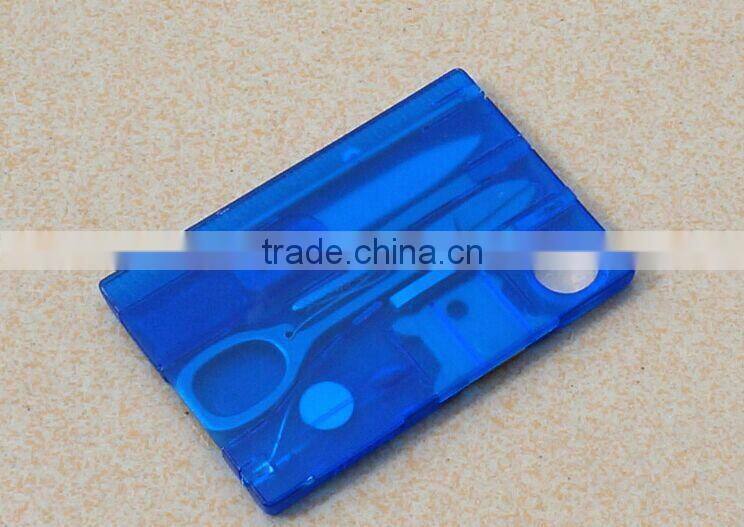 Promotional Multi purpose Pocket Tools card with LED light