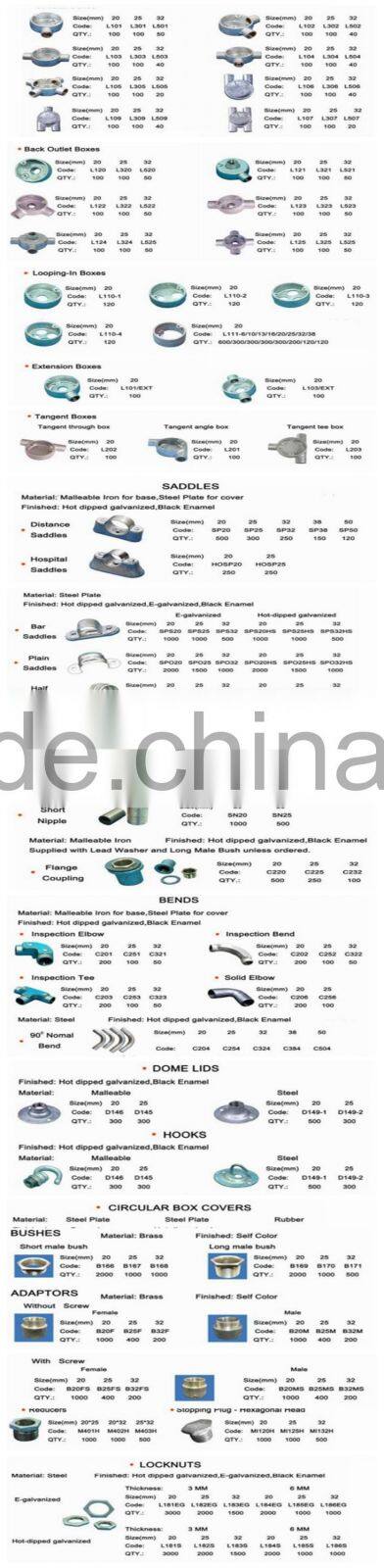 25mm conduit elbow for metal conduit electrical