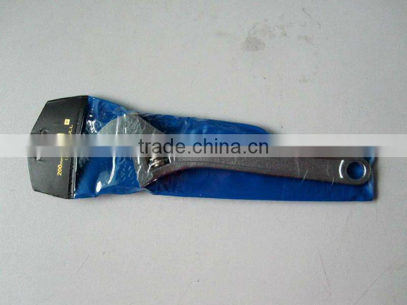 8" Chrome plated adjustable wrench