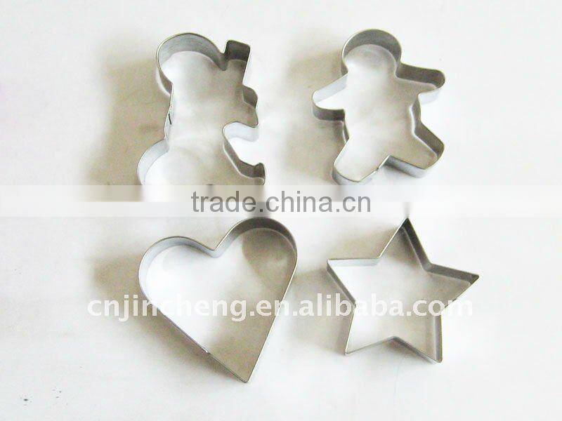 6 pcs plastic cookie cutter set