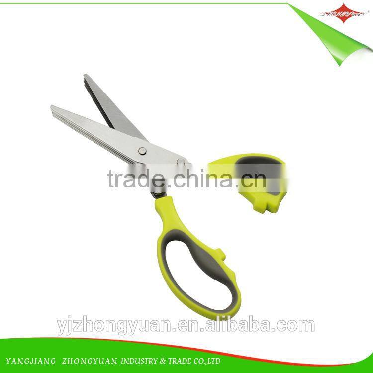 multipurpose ktichen 5 blades herb scissors