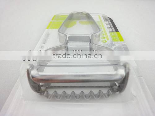 Multipurpose 2 in 1 Peeler , stainless steel kitchen peeler with double blade